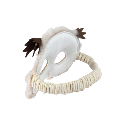 Tieri Mask | Owl | Ivory Classic Leather