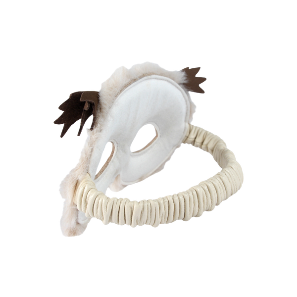 Tieri Mask | Owl | Ivory Classic Leather