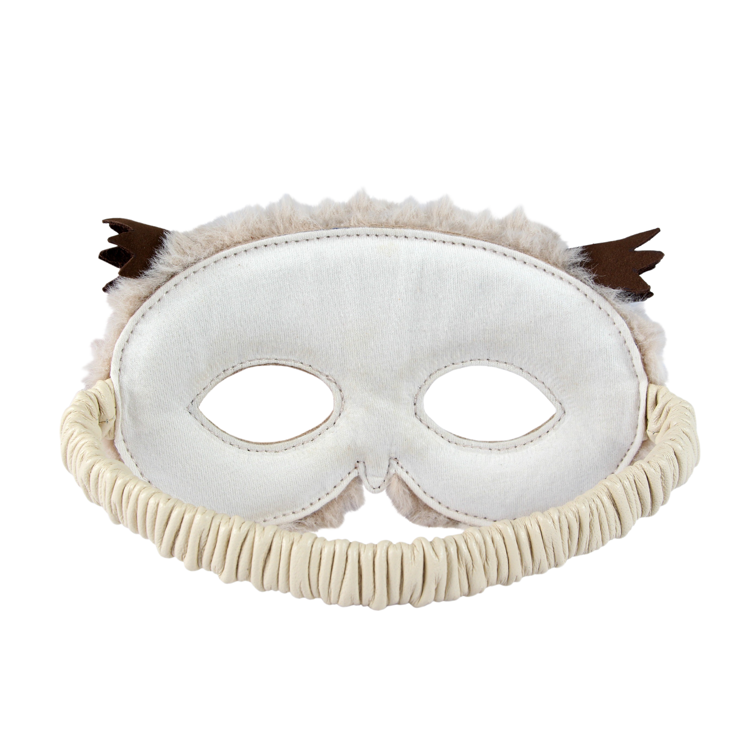 Tieri Mask | Owl | Ivory Classic Leather