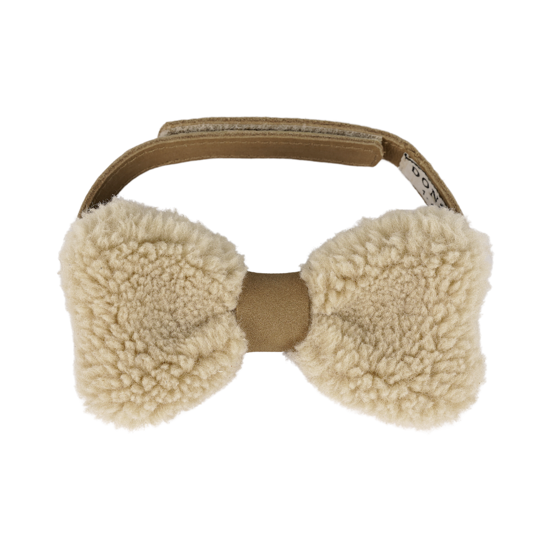 Furro Bow Tie | Beige Curly Faux Fur