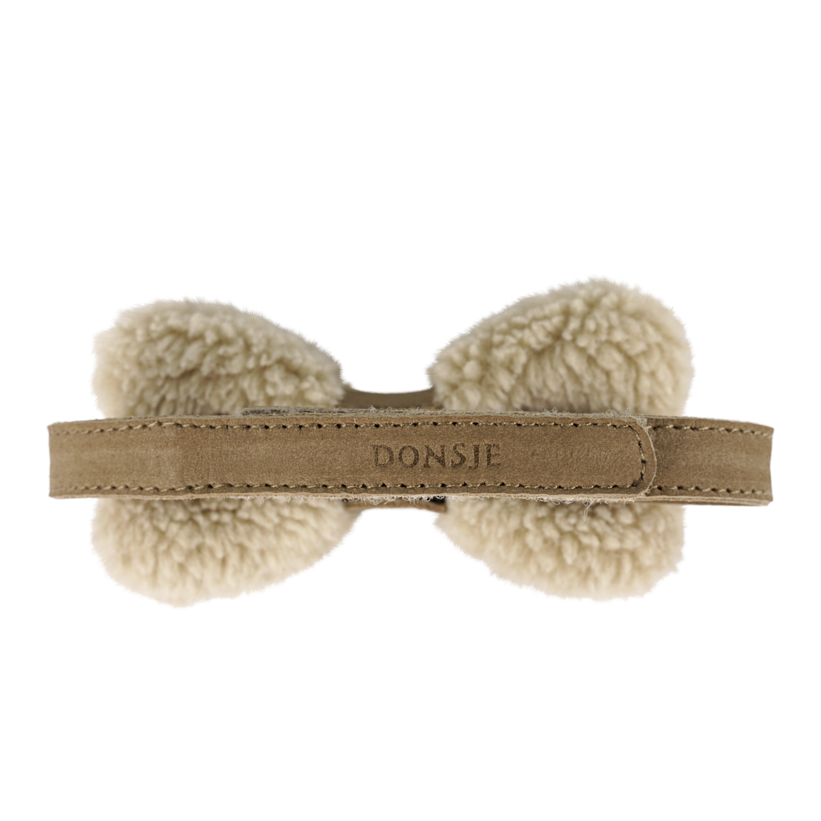 Furro Bow Tie | Beige Curly Faux Fur