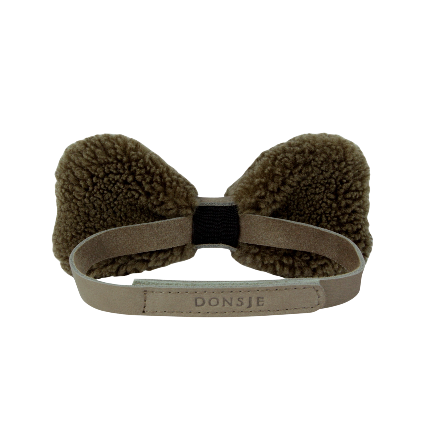 Furro Bow Tie | Stone Curly Faux Fur