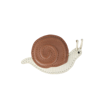 Lipu Clip | Snail | Cream Scored Leather