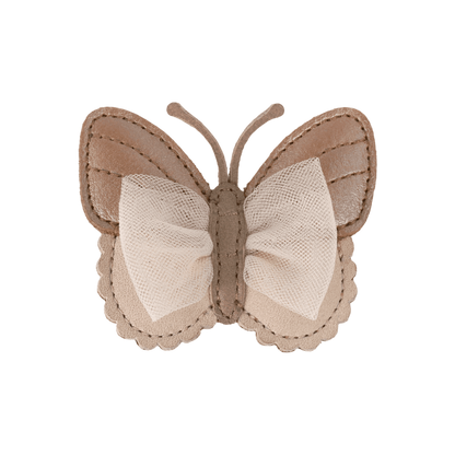 Qalja Clip | Vlinder | Clay Metallic Leather