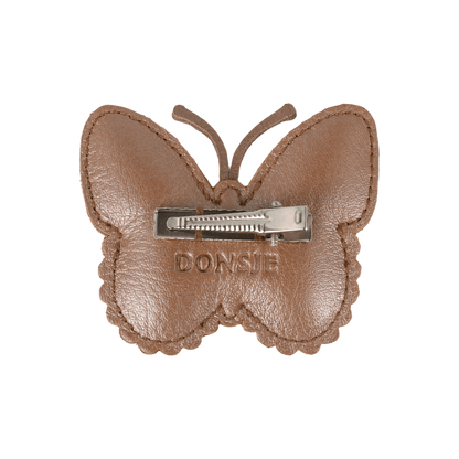 Qalja Clip | Vlinder | Clay Metallic Leather