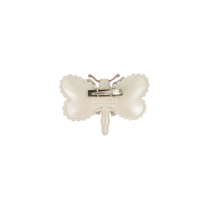 Alja Clip | Shimmer Libelle | Off White Metallic Leather
