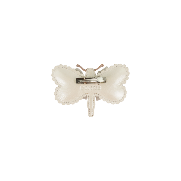 Alja Clip | Shimmer Libelle | Off White Metallic Leather