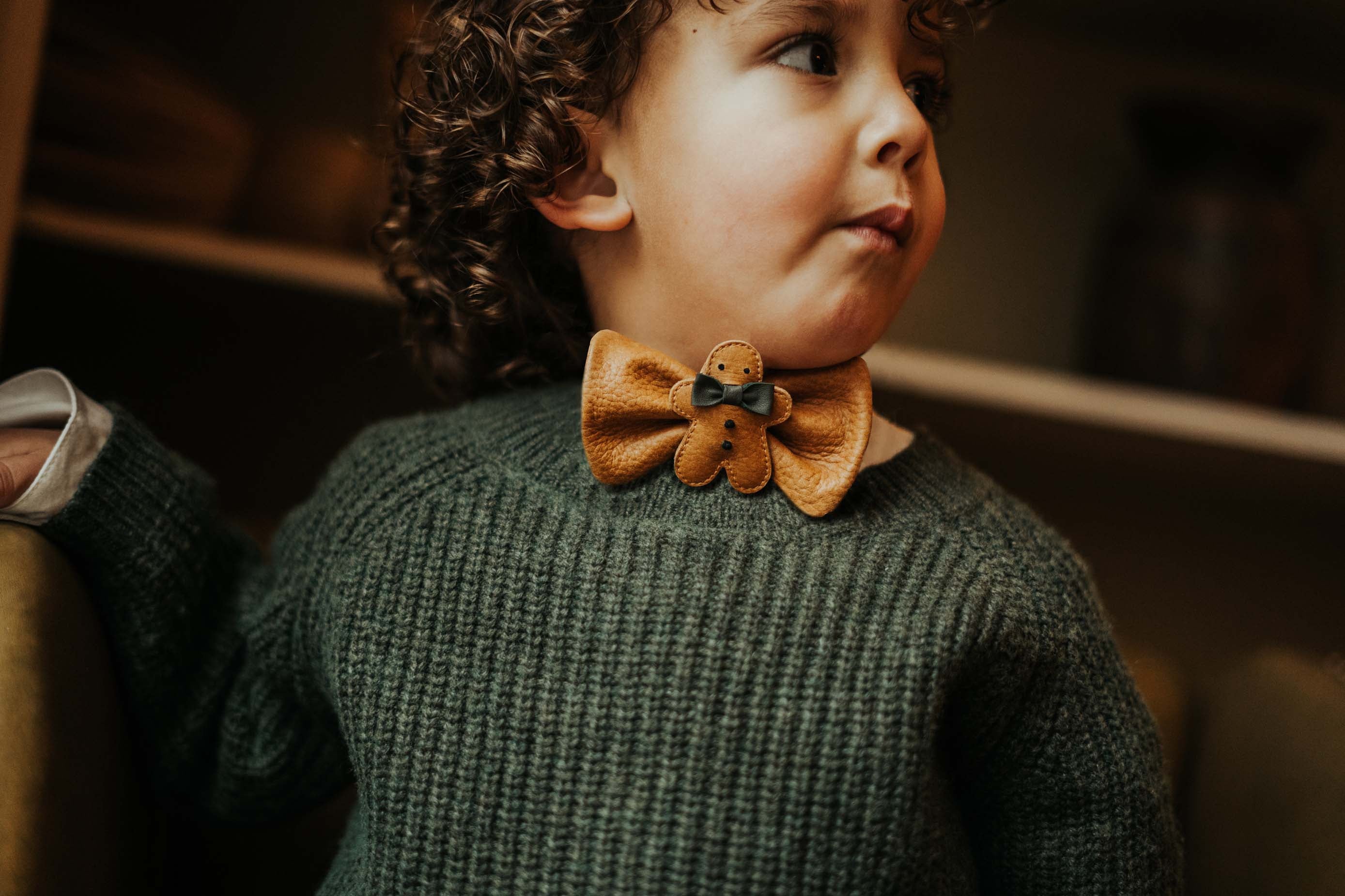 Jery Bow Tie | Gingerbread | Toast Grain Leather