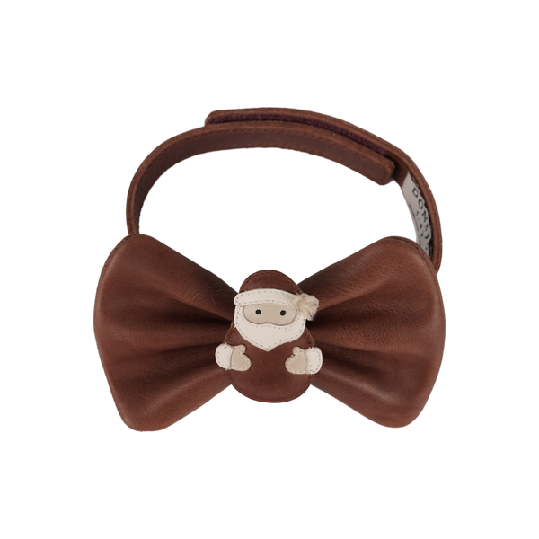 Jery Bow Tie | Santa | Burgundy Classic Leather