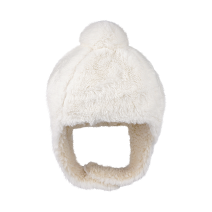 Pila Hat | Off White Soft Faux Fur