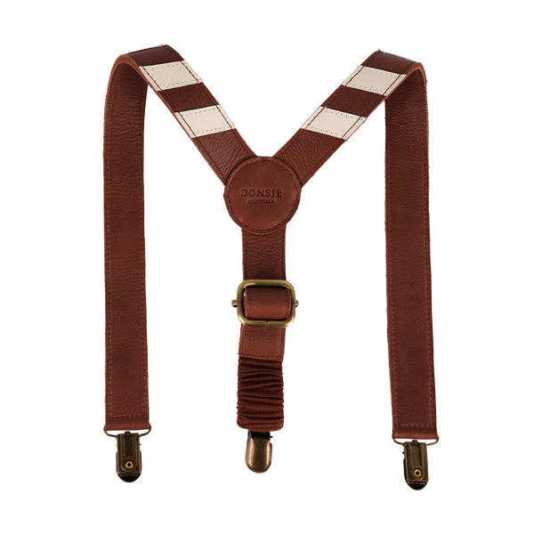 Warwik Suspenders | Burgundy Classic Leather