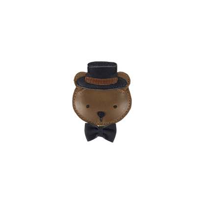Ceesie Clip | Bear | Cognac Classic Leather
