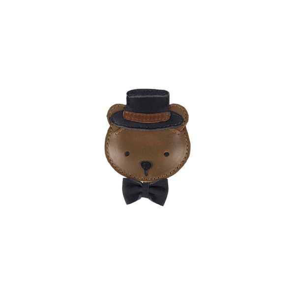 Ceesie Clip | Bear | Cognac Classic Leather