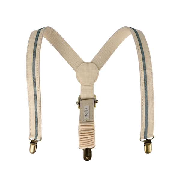 Juless Suspenders | Cream Scored Leather
