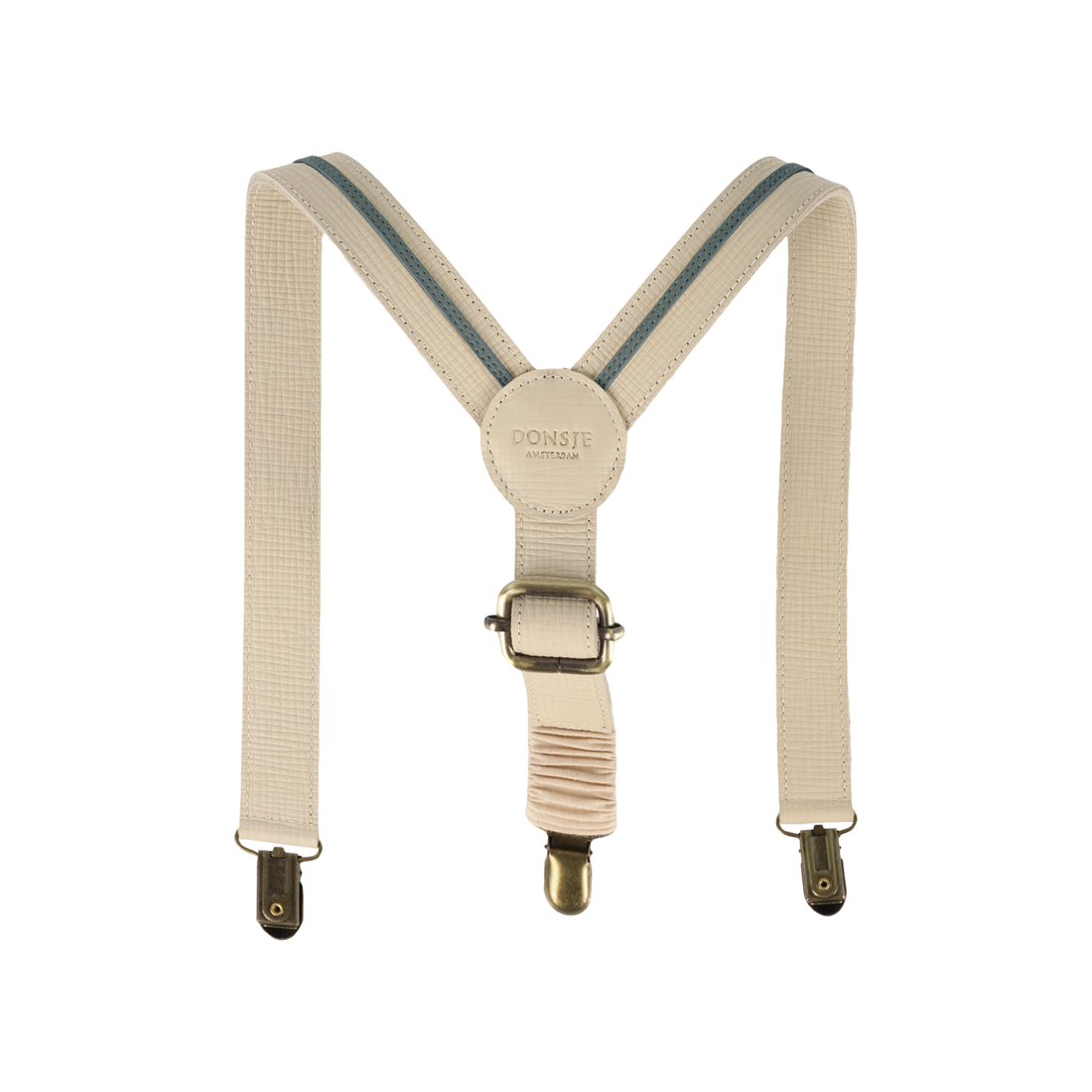 Juless Suspenders | Cream Scored Leather