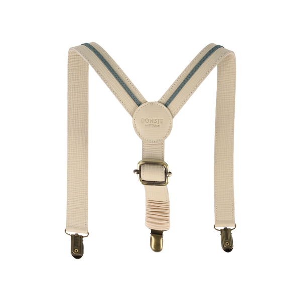 Juless Suspenders | Cream Scored Leather