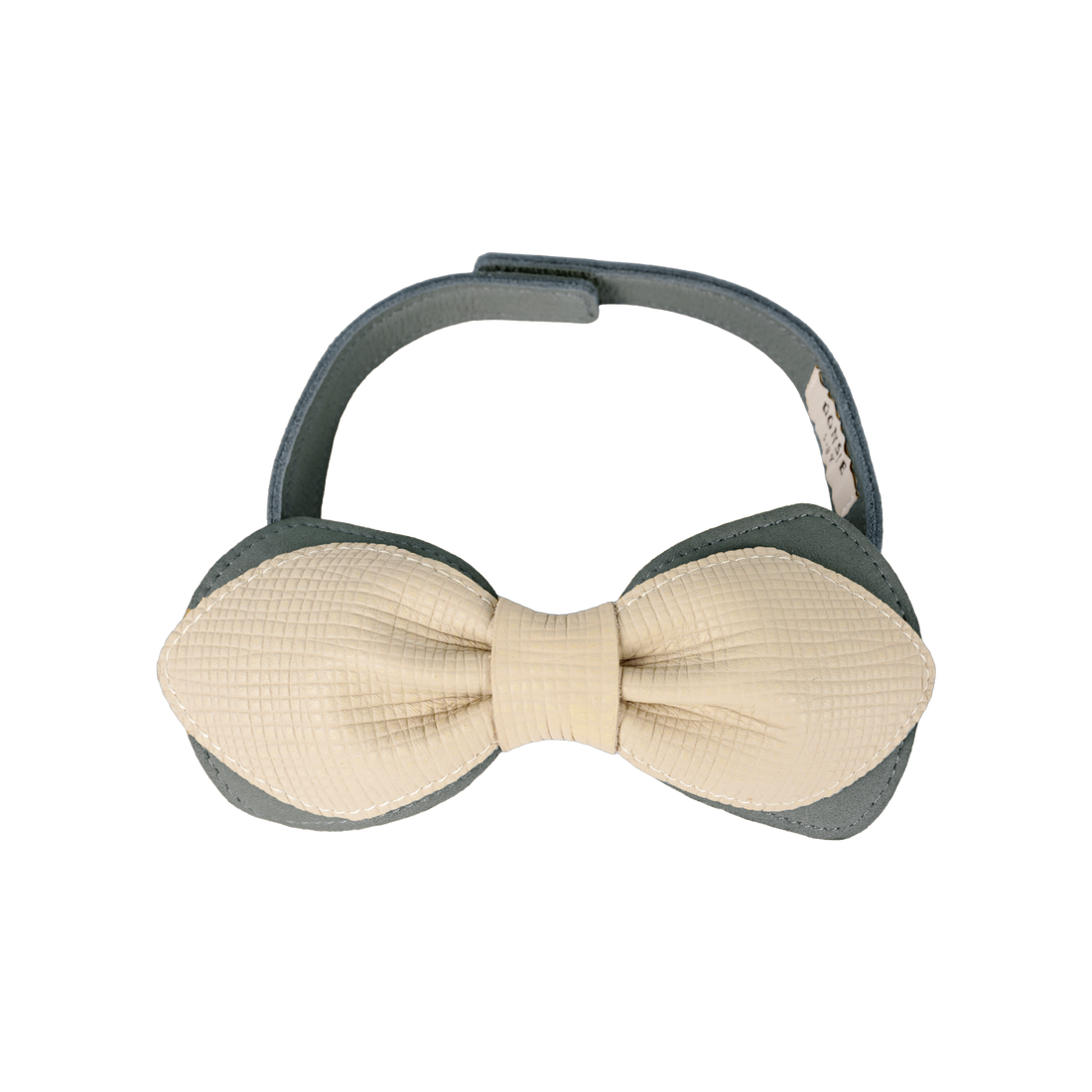 Keesje Bow Tie | Cream Scored Leather