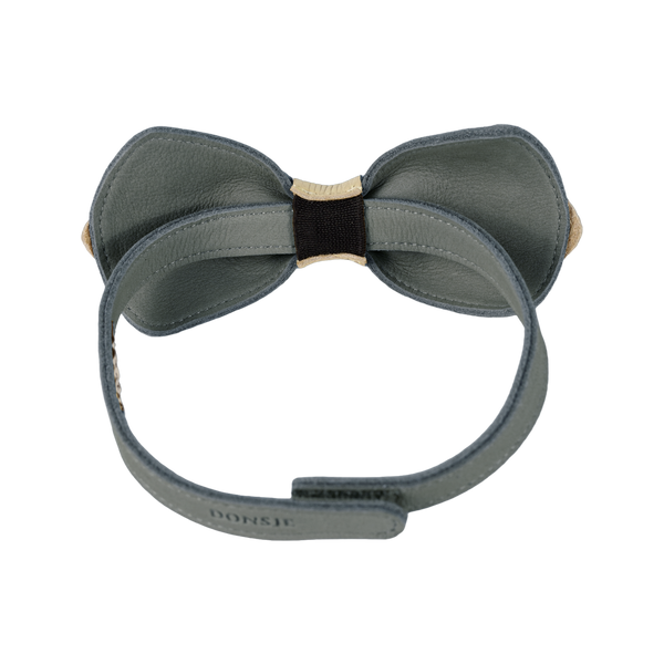 Keesje Bow Tie | Cream Scored Leather