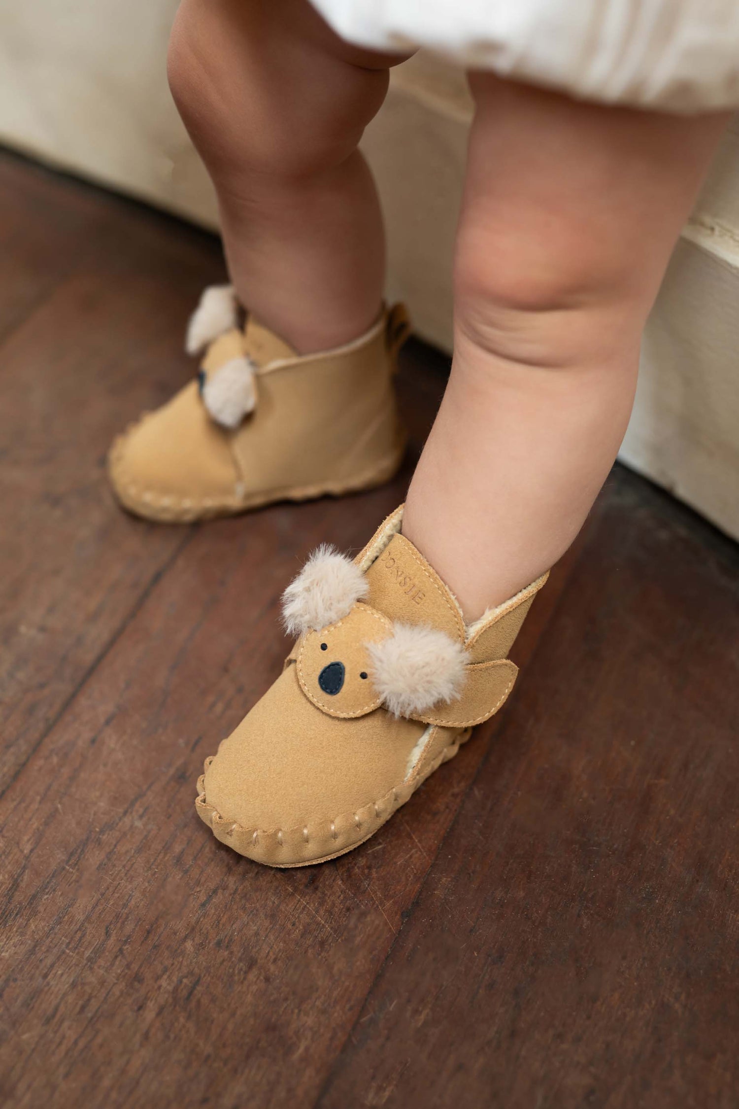 Pouty Booties | Fluffy Koala | Sand Suede