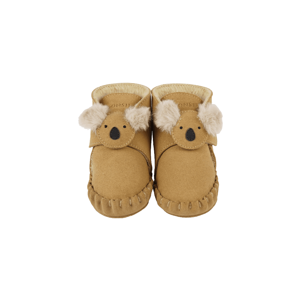 Pouty Booties | Fluffy Koala | Sand Suede