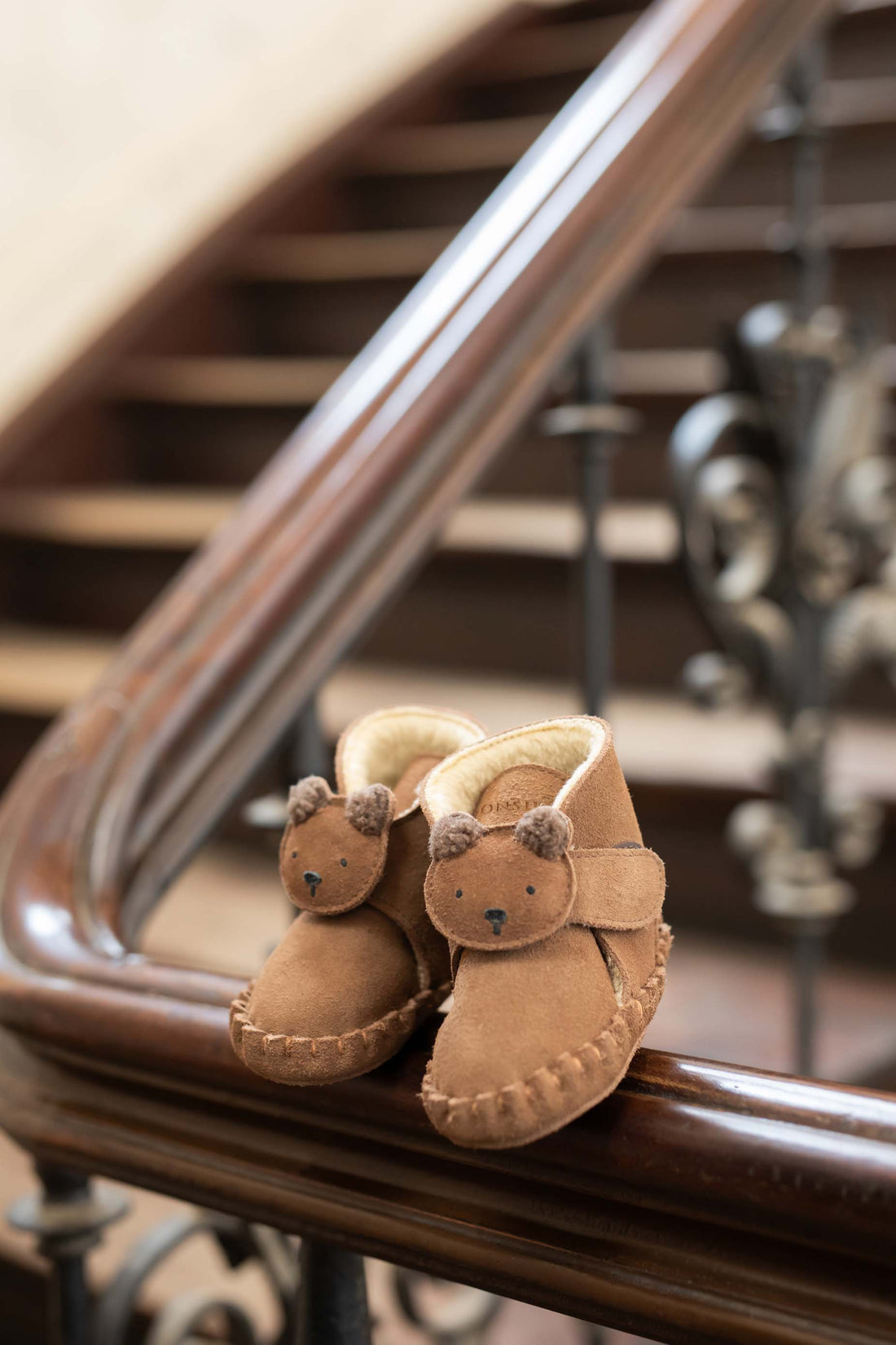Pouty Booties | Fluffy Bear | Teddy Brown Suede