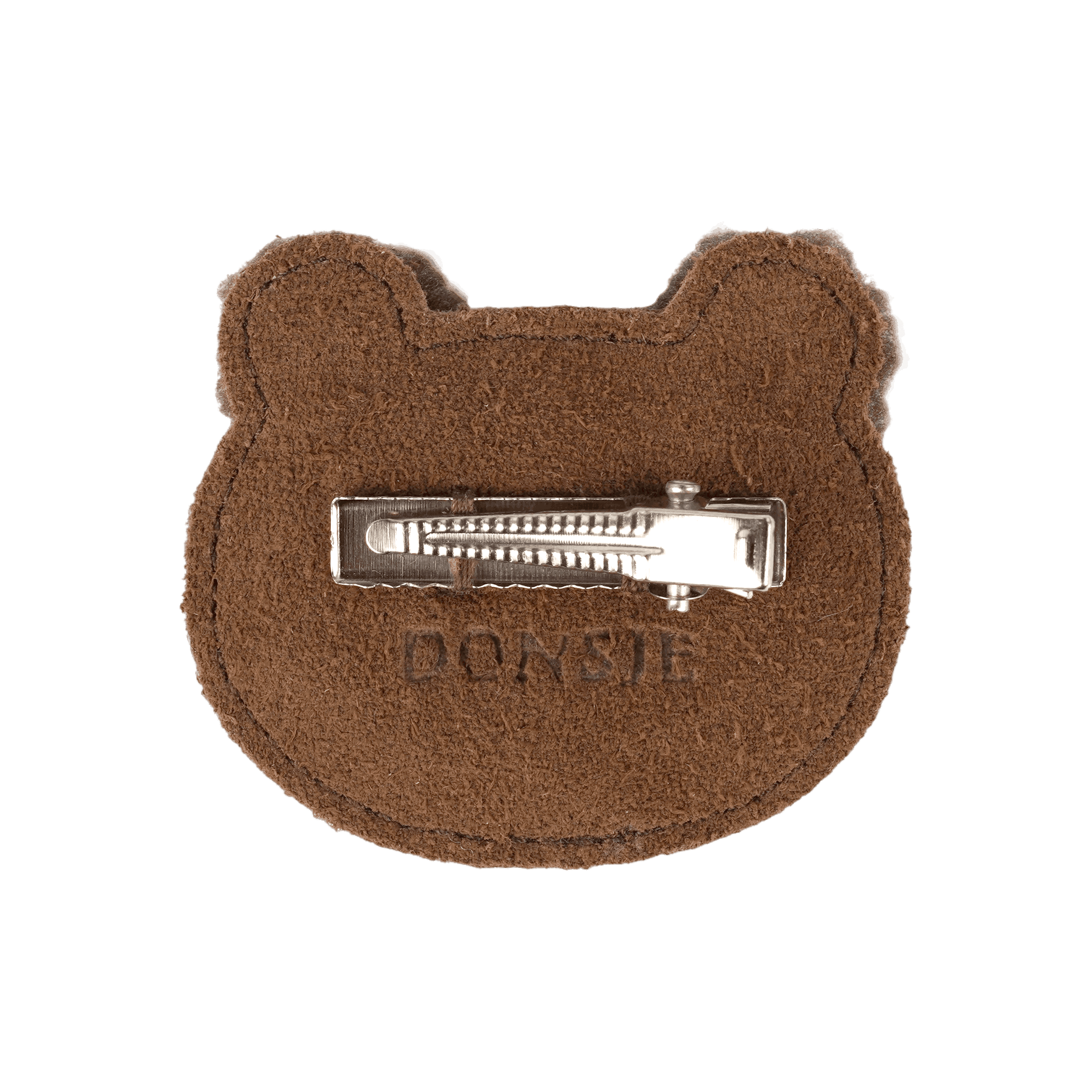 Pouty Clip | Fluffy Bear | Teddy Brown Suede