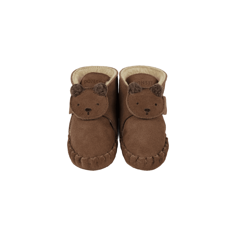 Pouty Booties | Fluffy Bear | Teddy Brown Suede