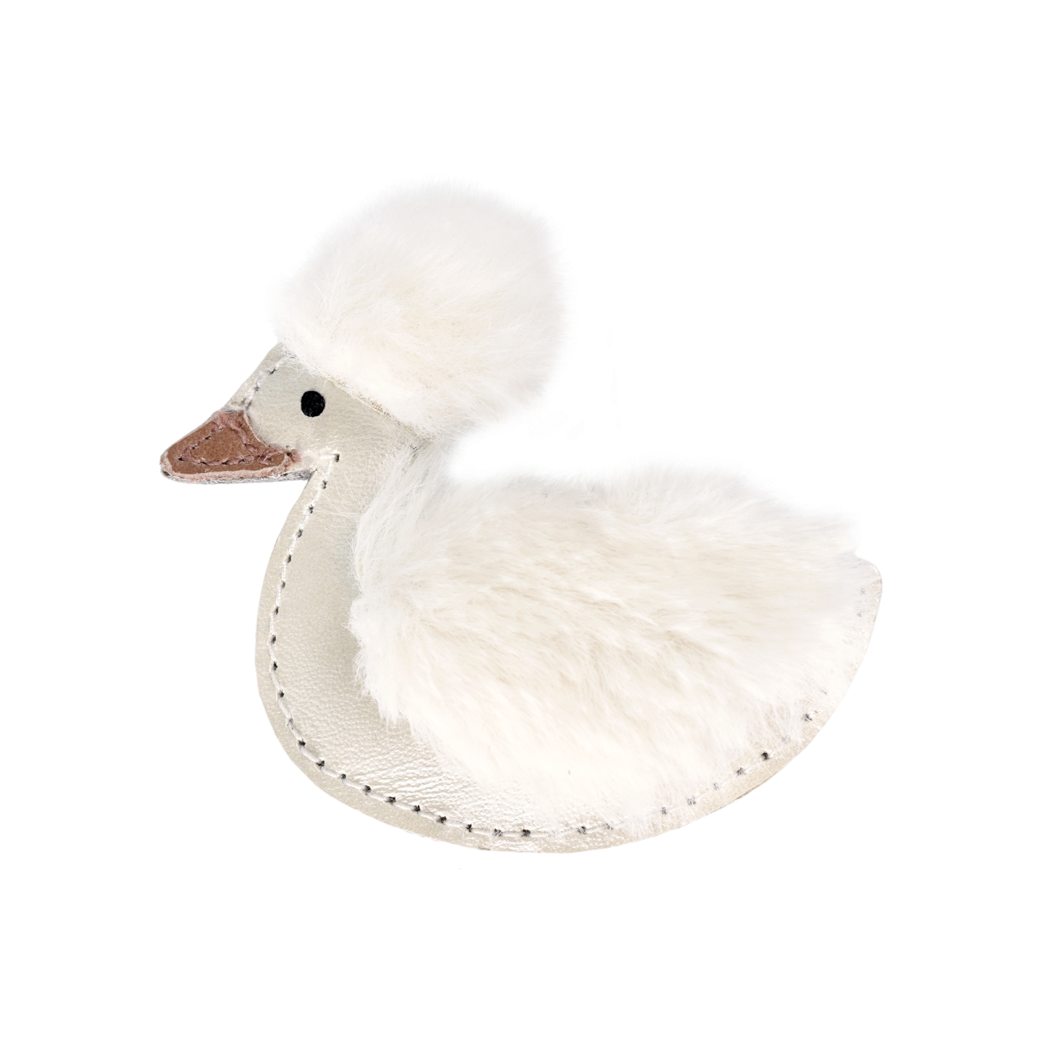 Chiem Clip | Duck | Off White Metallic Leather