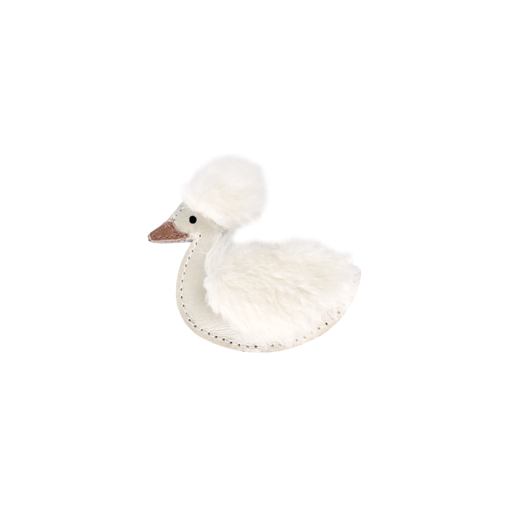 Chiem Clip | Duck | Off White Metallic Leather