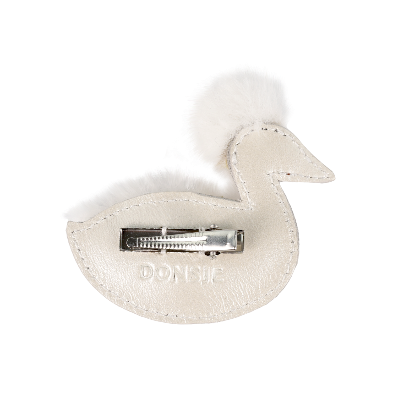 Chiem Clip | Duck | Off White Metallic Leather