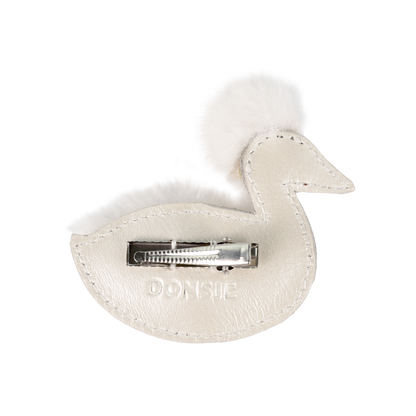 Chiem Clip | Duck | Off White Metallic Leather