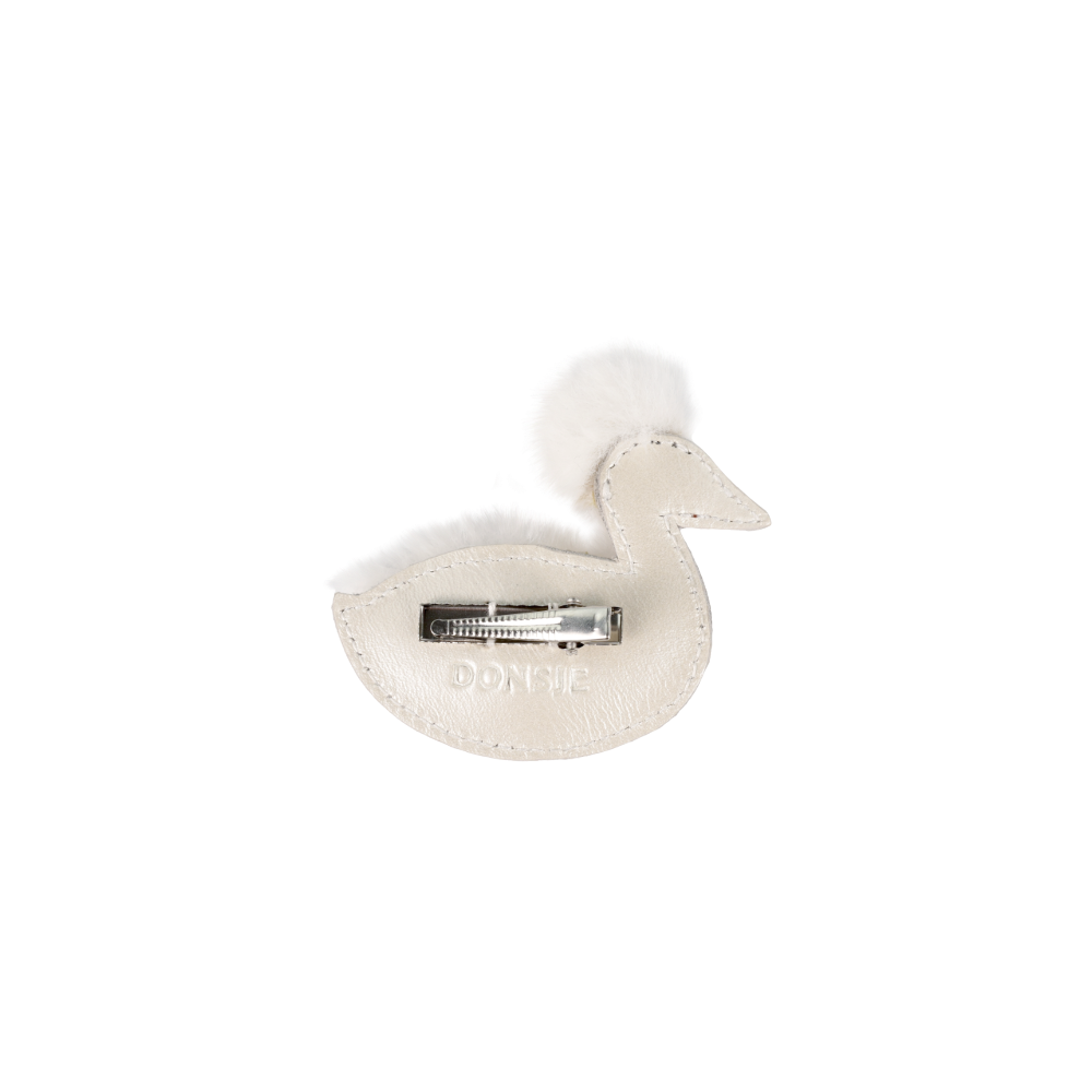 Chiem Clip | Duck | Off White Metallic Leather