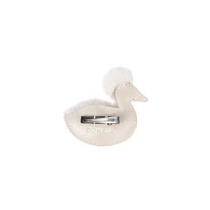 Chiem Clip | Duck | Off White Metallic Leather