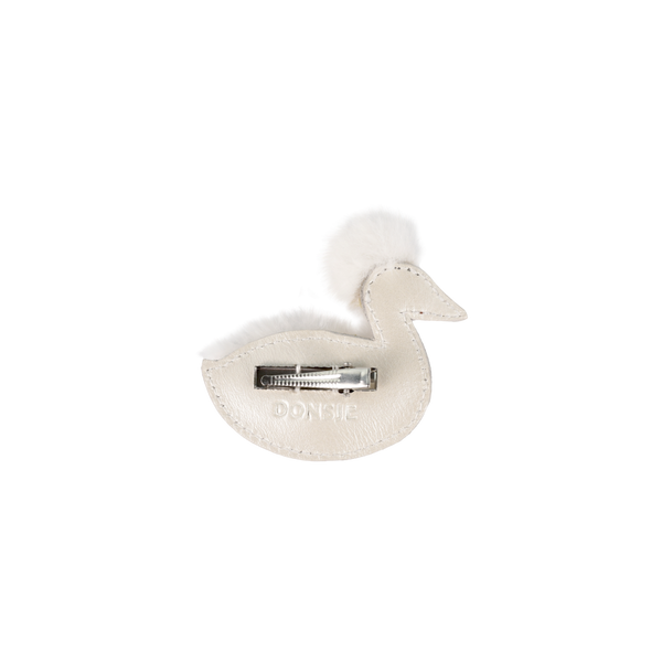 Chiem Clip | Duck | Off White Metallic Leather