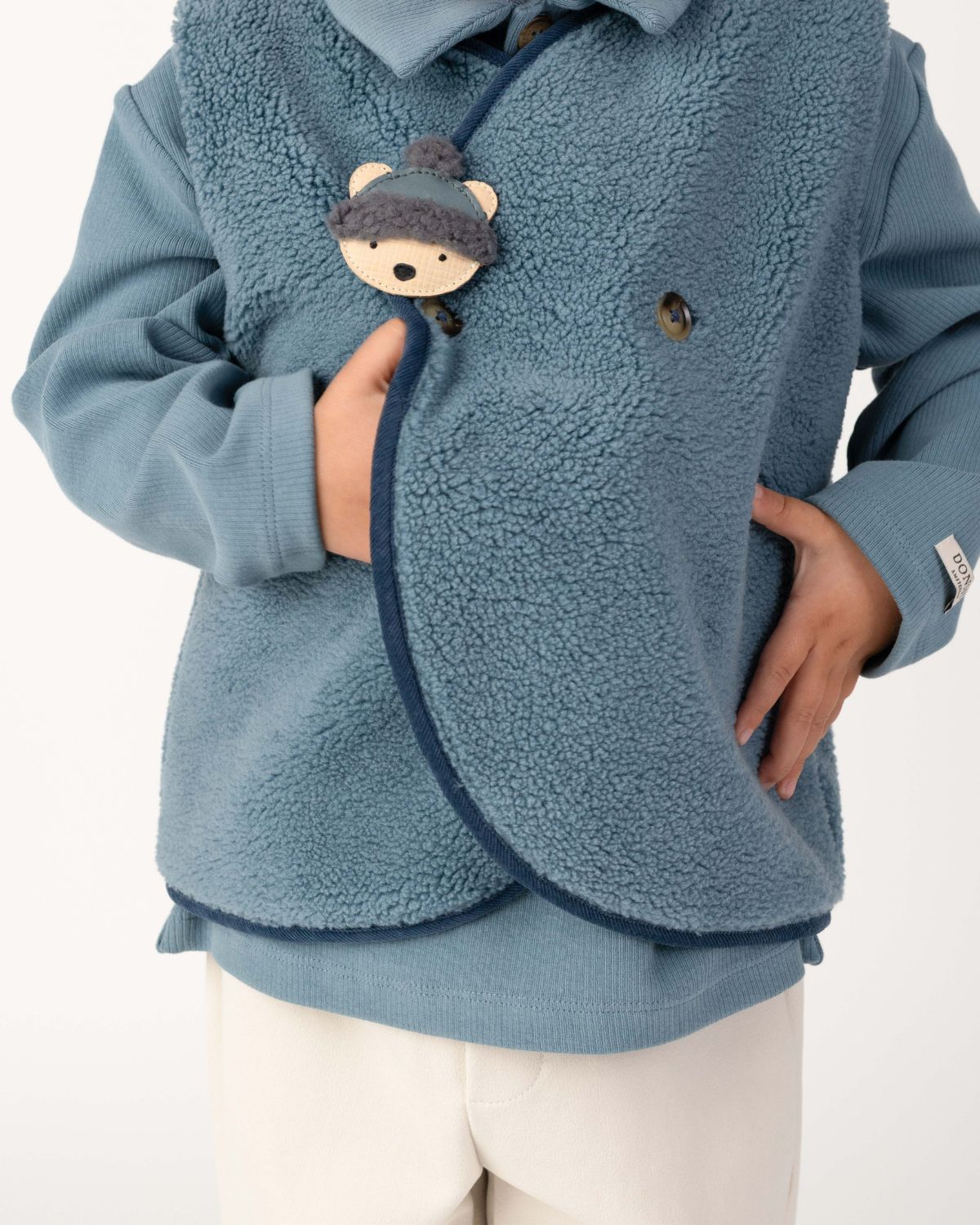 Stanzen Clip | Polar Bear | Cream Scored Leather
