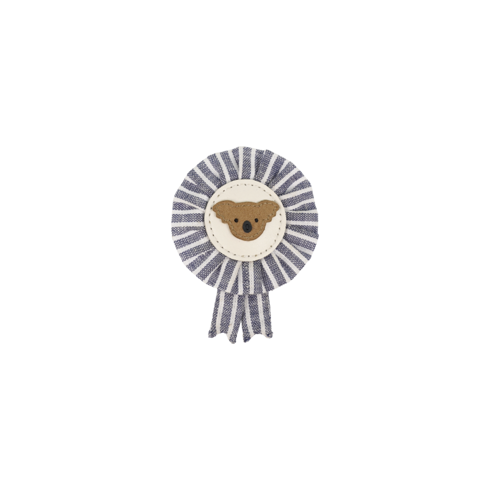 Feis Clip | Koala | Navy - Off-White Striped