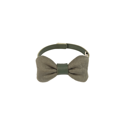 Murro Bow Tie | Olive Leather