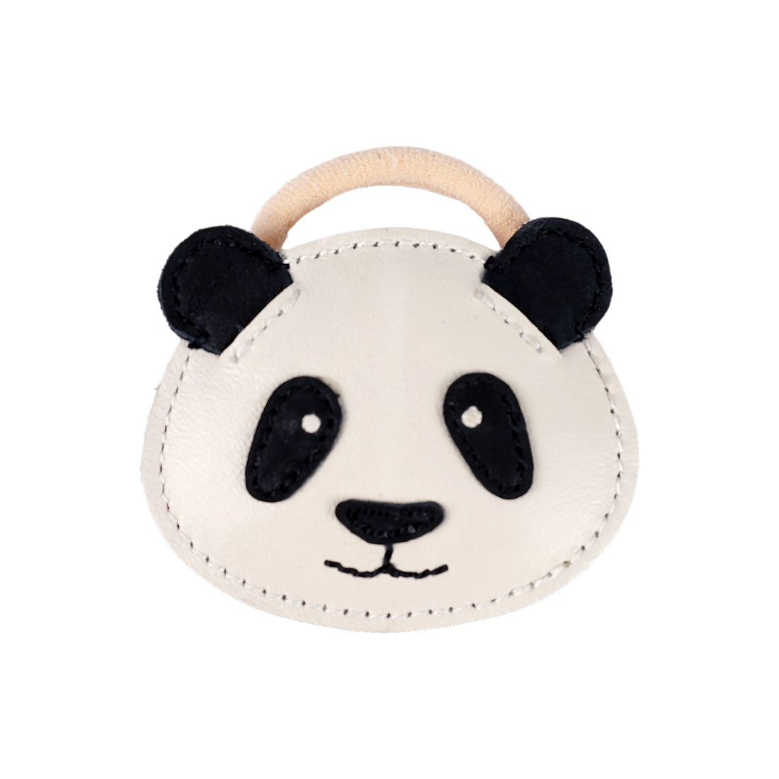 Josy Classic Hair Tie | Panda | Off White Leather