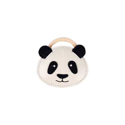 Josy Classic Hair Tie | Panda | Off White Leather