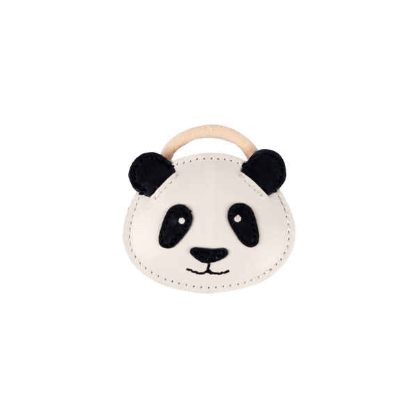 Josy Classic Hair Tie | Panda | Off White Leather