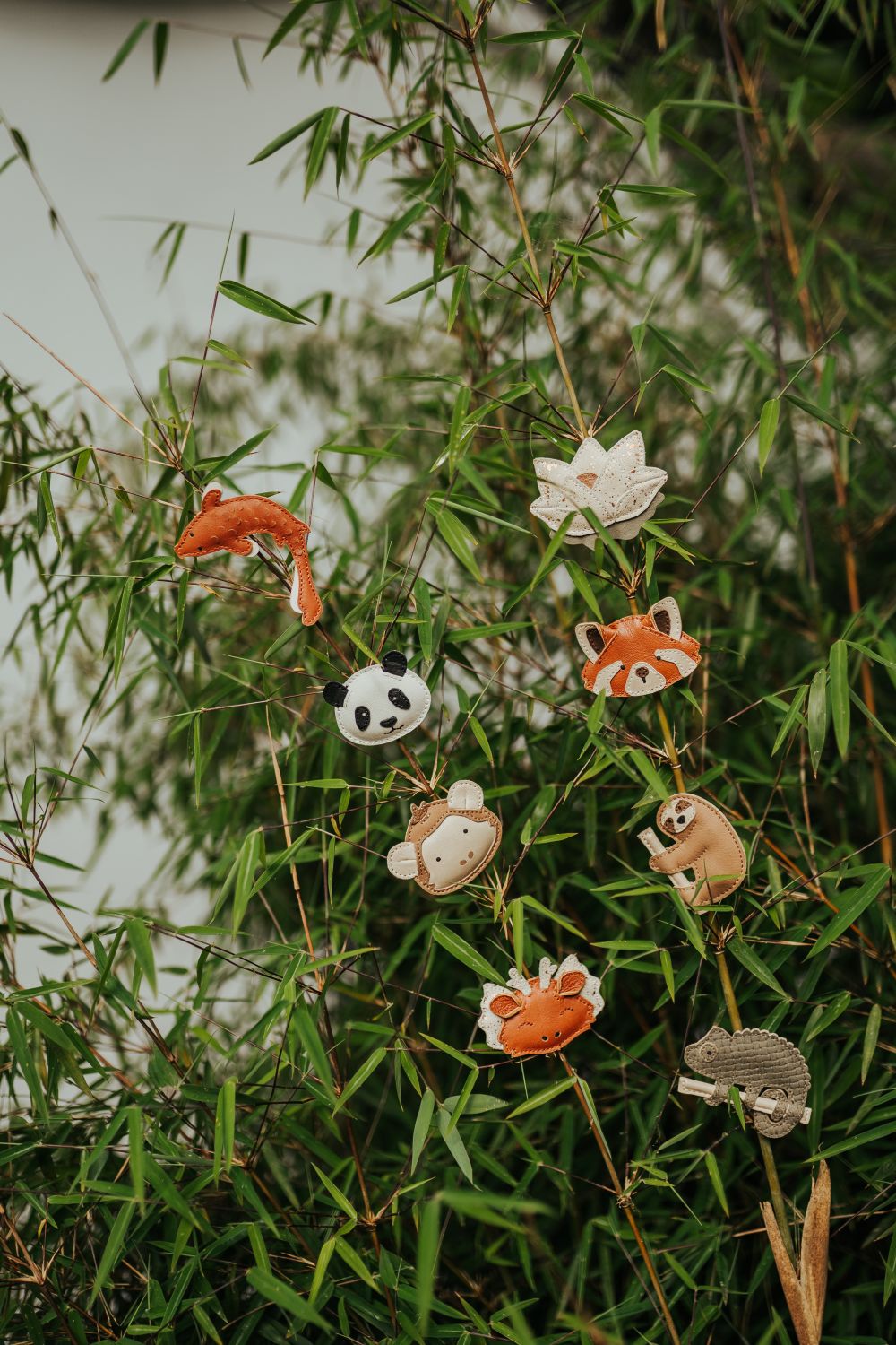 Josy Special Hair Tie | Red Panda | Maple Leather