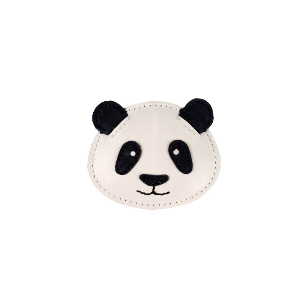 Josy Classic Hairclip | Panda | Off White Leather