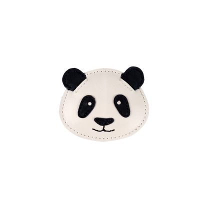Josy Classic Hairclip | Panda | Off White Leather