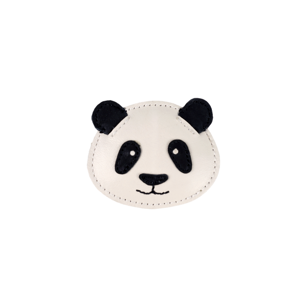 Josy Classic Hairclip | Panda | Off White Leather