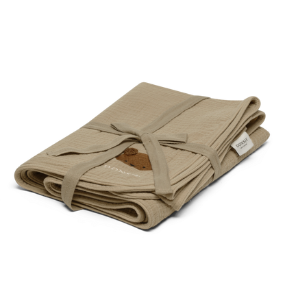 Ploekie Muslin Blanket XL | Bear | Taupe