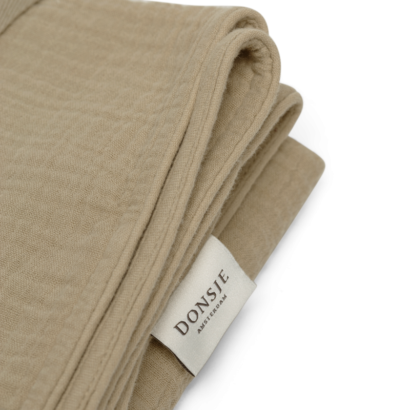 Ploekie Muslin Blanket XL | Bear | Taupe