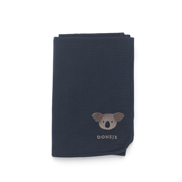 Ploekie Muslin Blanket XL | Koala | Blue Marine