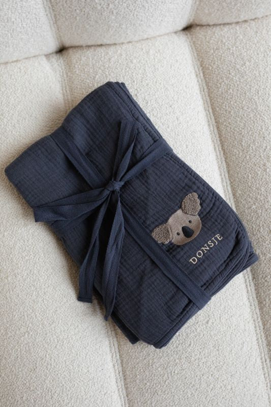 Ploekie Muslin Blanket XL | Koala | Blue Marine