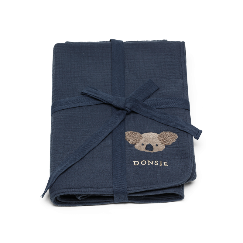 Ploekie Muslin Blanket XL | Koala | Blue Marine