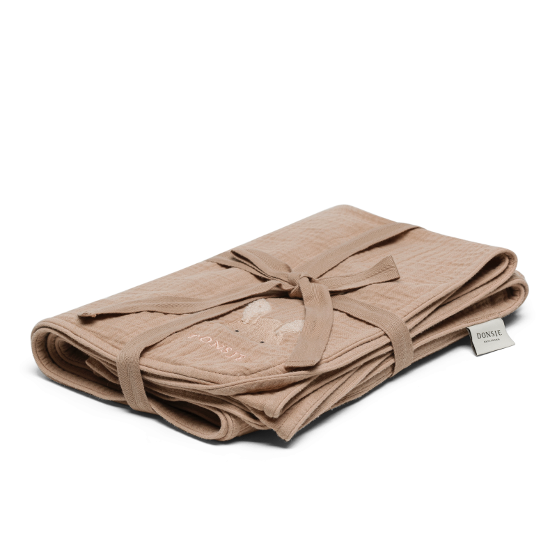 Ploekie Muslin Blanket XL | Fluffy Bunny | Rose Mocha